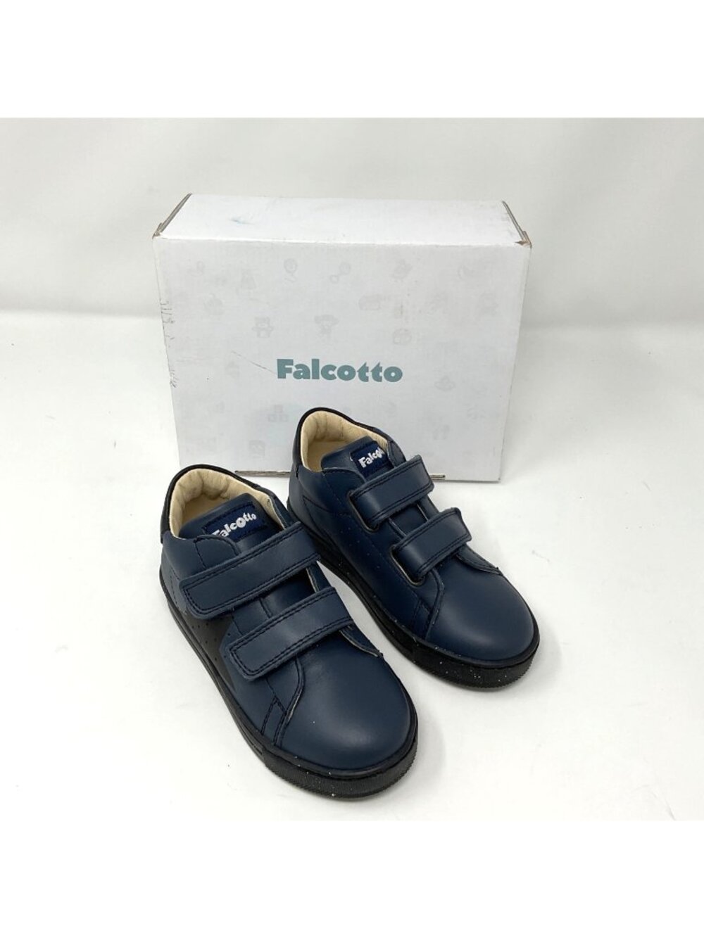 Naturino Falcotto Venus VL AW22 Toddler Boys Navy Black Leather Sneakers EUR 25